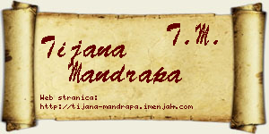 Tijana Mandrapa vizit kartica